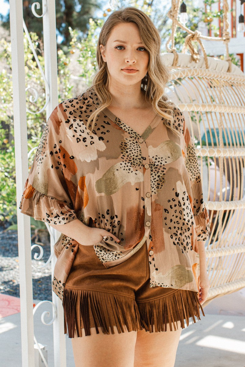Geo Printed Tunic Top