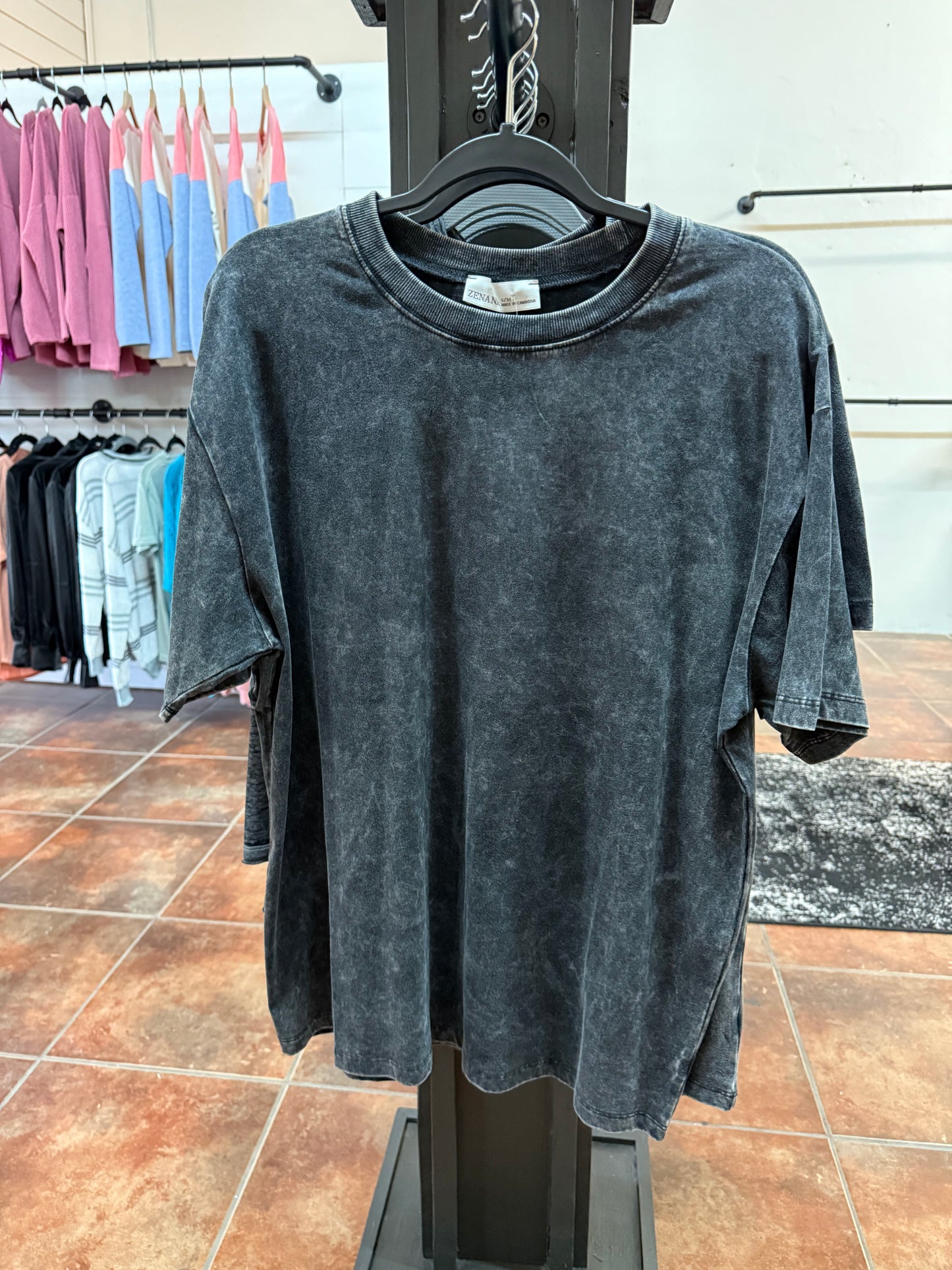 Washed Short Sleeve Top