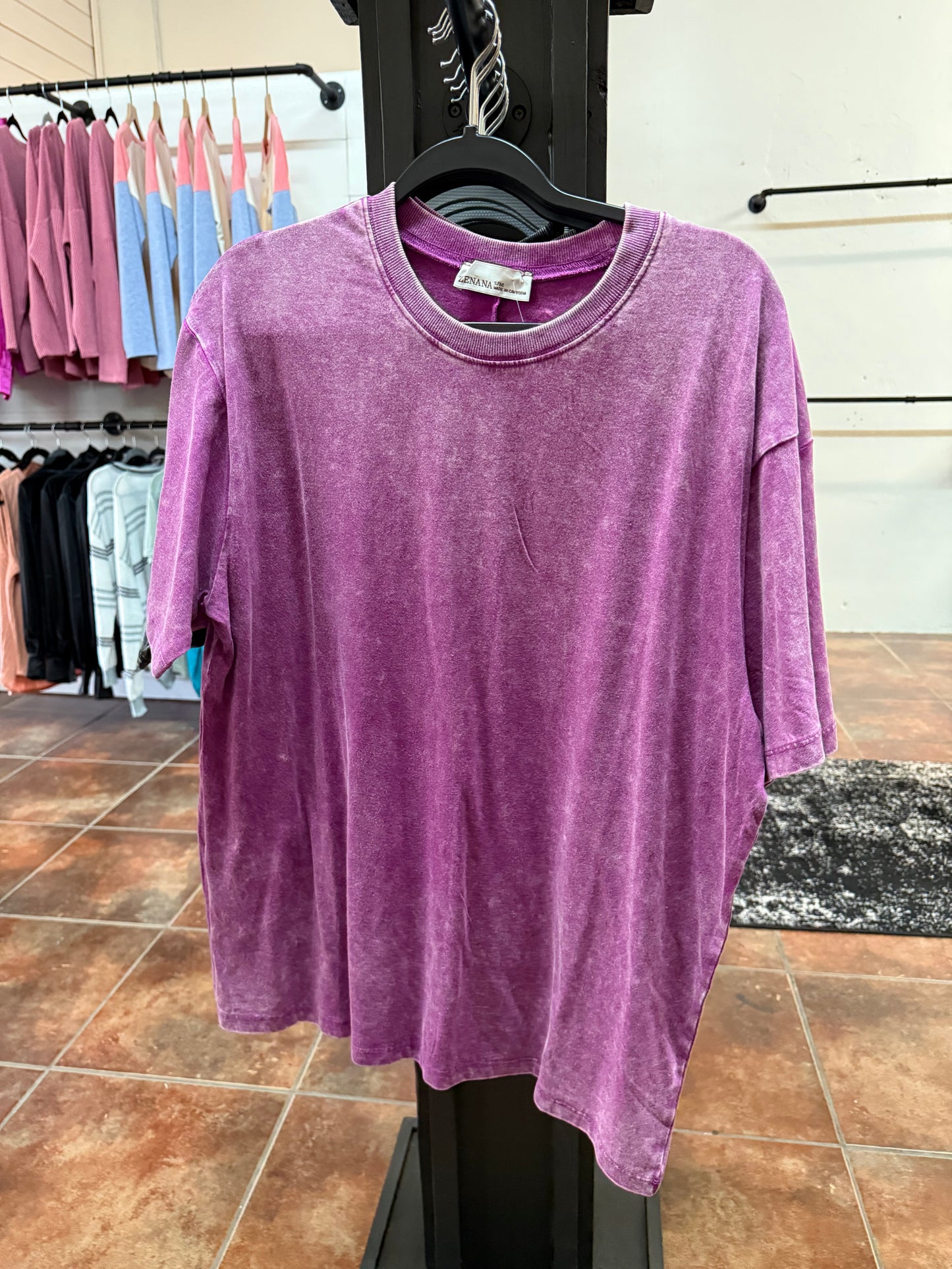 Washed Short Sleeve Top