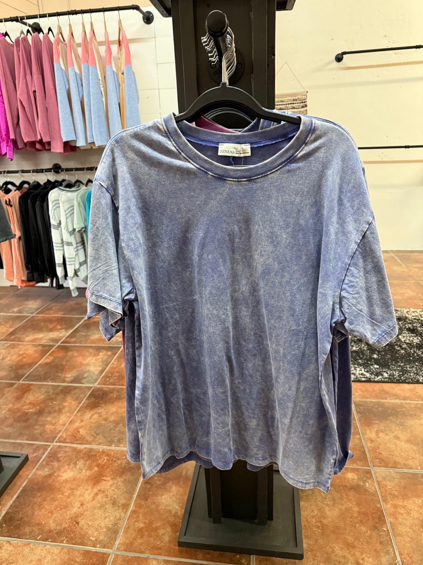 Washed Short Sleeve Top