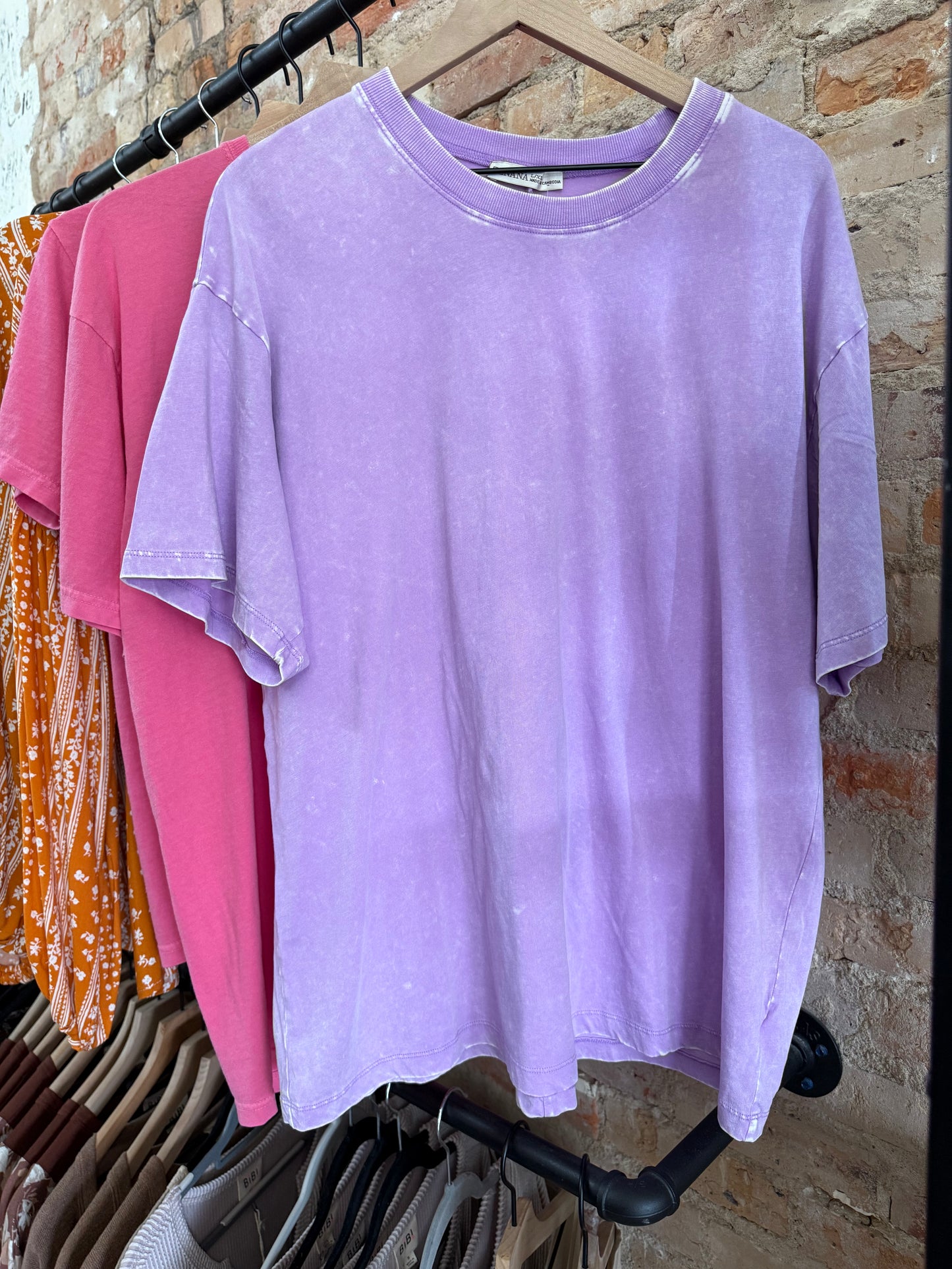 Washed Short Sleeve Top