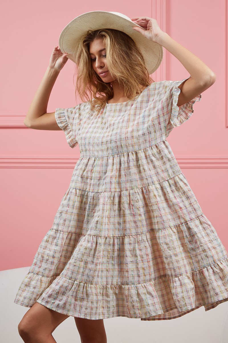 RUFFLED HEM TIERED DRESS Beaded In Grace Clothing Co. RUFFLED HEM TIERED DRESS Beaded In Grace Clothing Co.