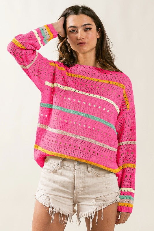 Multi Color Stripped Sweater