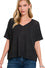 Short Sleeve Jacquard Sweater