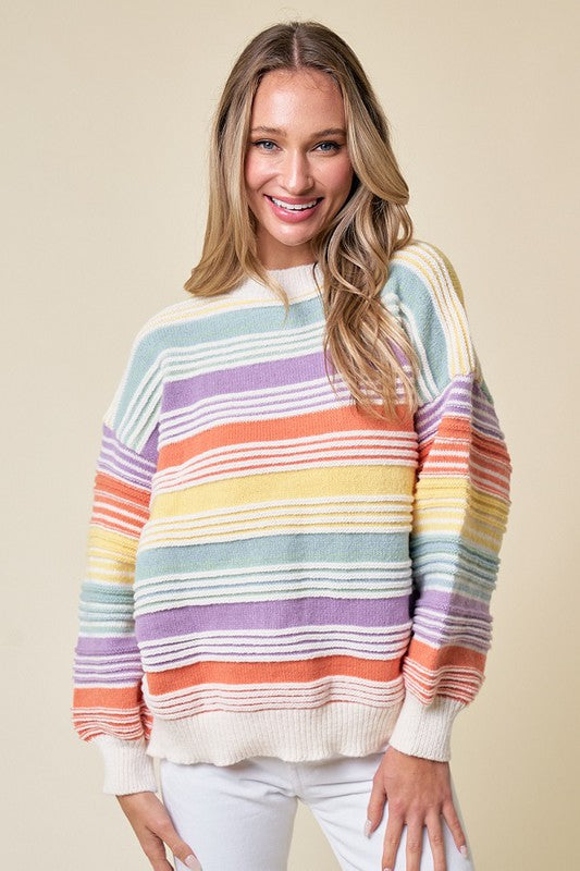 Rainbow Stripped Sweater