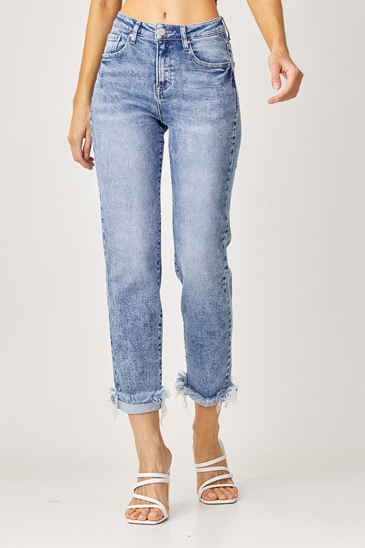 Mid-Rise Girlfriend Jeans