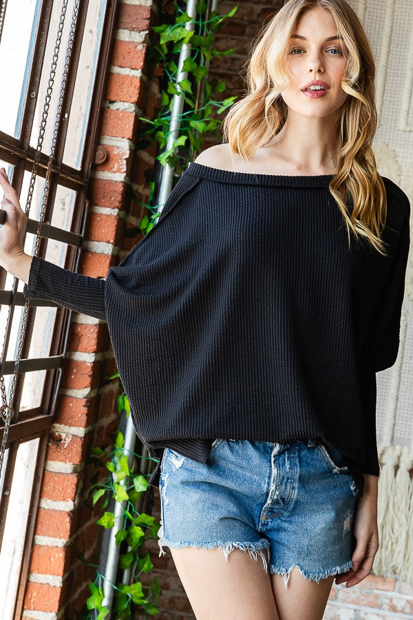 Ribbed Slouchy top