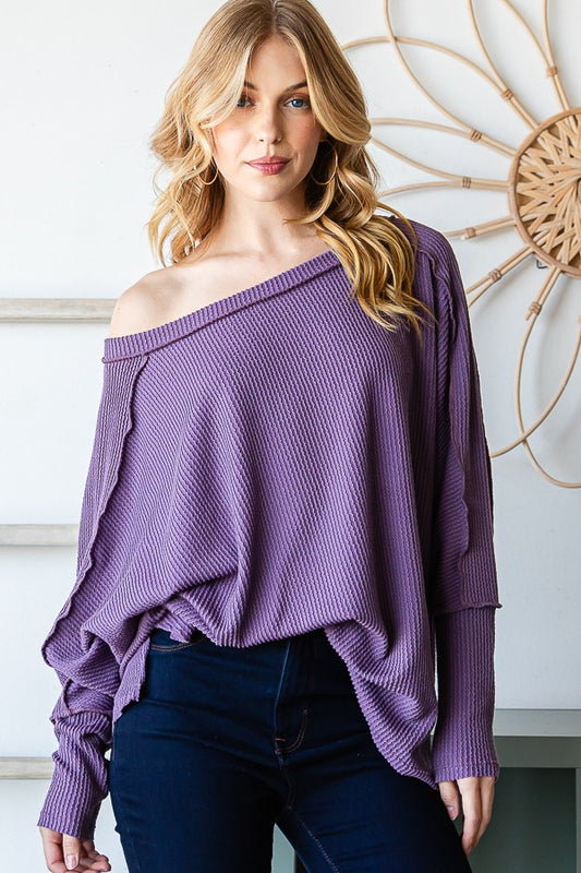 Ribbed Slouchy top
